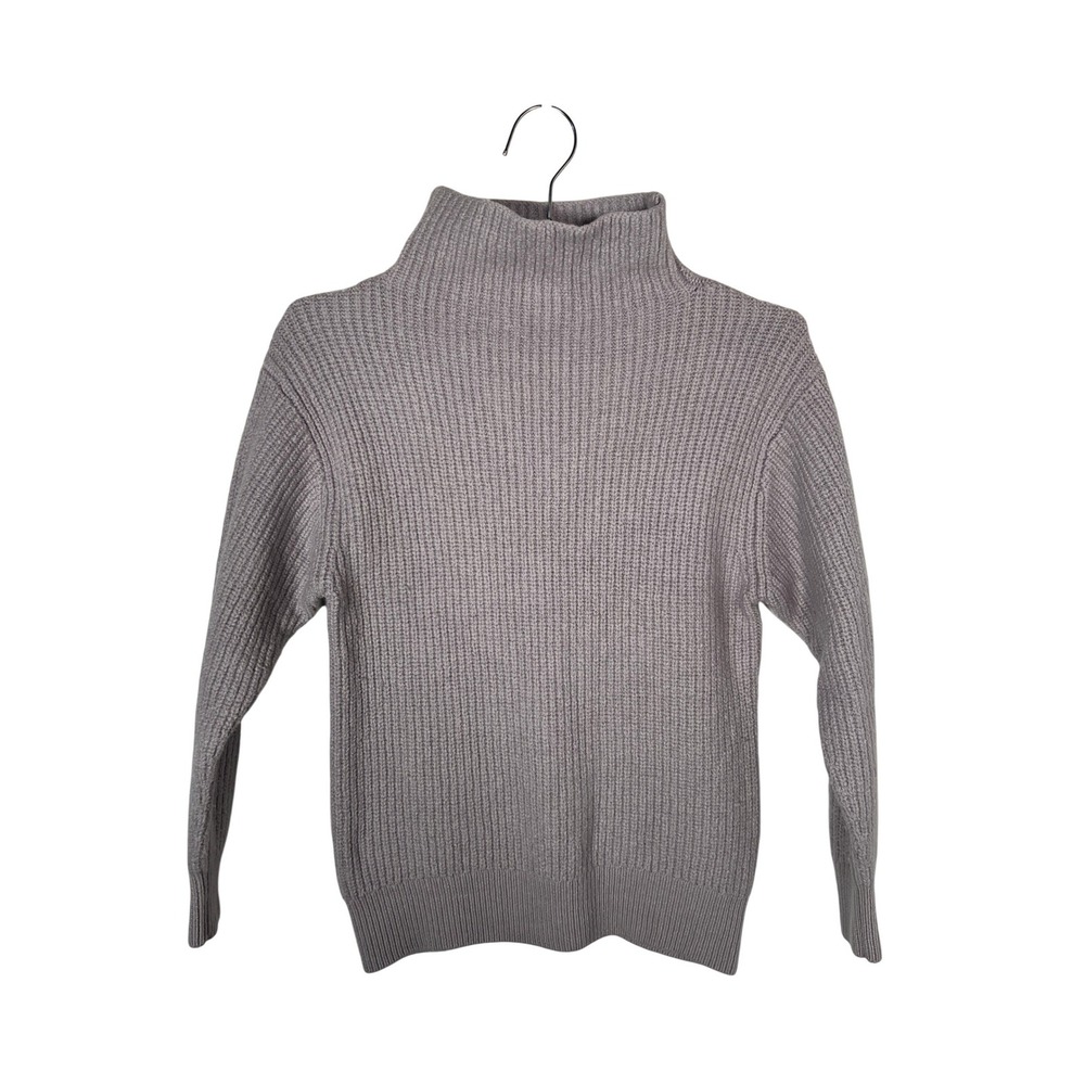 Aritzia Montpellier Lavender Merino Wool Mock Neck Ribbed Sweater Medium‎